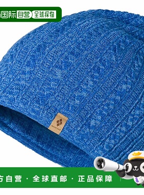 日潮跑腿Montbell蒙贝欧 绞花针织火山帽 BL S/M 1118898帽子羊毛