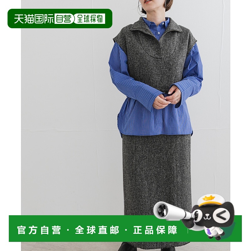 1h可退 日本直邮F by ROSSO 女装 高级感粗花呢半拉链套装 上衣+