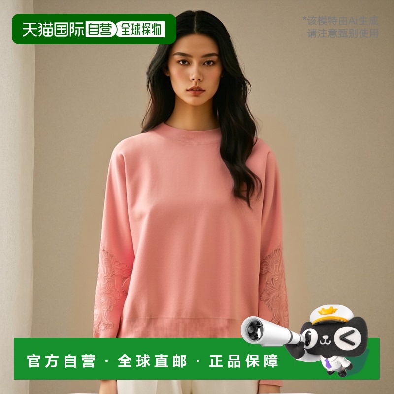 日本直邮LOGEMENT DE CLAIRE 女士刺绣拼接针织套头衫 A0757KSW05