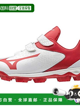 【日本直邮】美津浓MIZUNO WaveSelect Nine BLT棒球鞋 白/红27.0