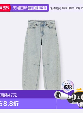 日潮跑腿GU极优 筒形牛仔裤+OS 62 BLUE WOMEN S 358619新款女装