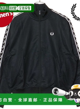 日本直邮Fred Perry 女士黑色条纹运动外套 [J9100-184 FW25Q4] /