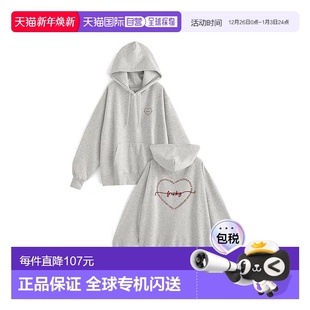 连帽衫 日本直邮日潮 pm347连帽帽衫 心形logo内刷毛卫衣外套 GRL