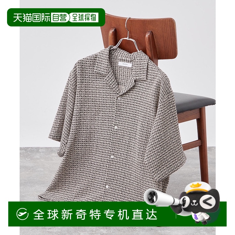 1h可退 日本直邮B.C STOCK 男士印度棉短款方格纹开襟衬衫 250517