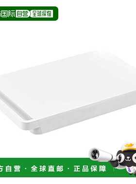 【日本直邮】山崎实业家用小板车隐藏轮W28XD45XH6.5cm白色 5328