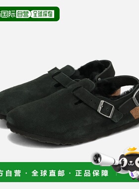 日本直邮BIRKENSTOCK TOKIO 羊毛绒面革窄版女士凉鞋黑色 (BKS-10
