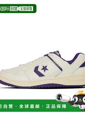 日本直邮匡威 Weapon CC OX 男士运动鞋低帮米白色/紫色白色 3420