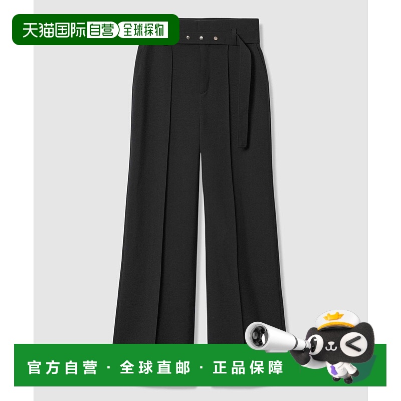 1h可退 日本直邮ANAYI 女装 半宽腿高腰西裤 中心压褶设计 102527