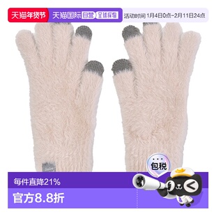 日本直邮女士手套 马海毛风格 保湿处理 智能手机触控 拉绒衬里