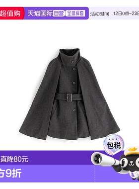 日本直邮日潮 GRL 带腰带高领斗篷外套 女装休闲上衣冬装ZE749