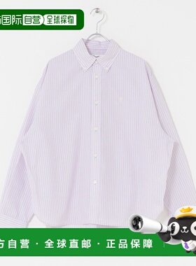 1h可退 日本直邮GYMPHLEX 女士短款长袖衬衫 半高领设计 英伦风 D