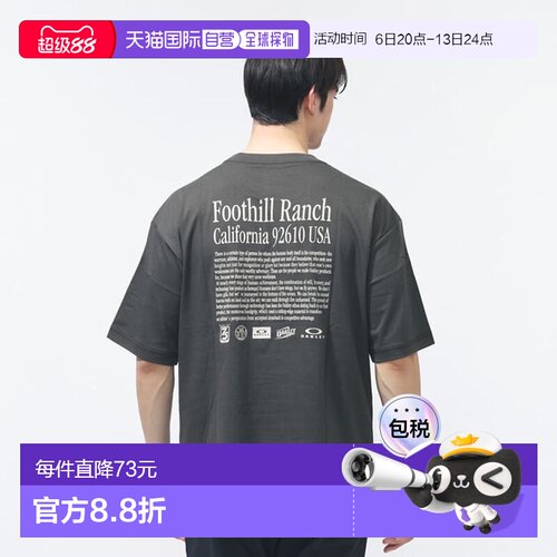 日本直邮OAKLEY 男士短袖T恤 BORDERLESS STATEMENT FOA409149 运