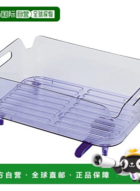 【日本直邮】PEARL METAL沥水器金属餐具紫色透明厨房用简约方便