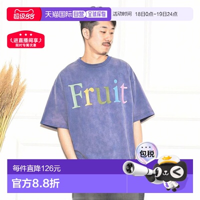 1h可退 日本直邮BEAMS T Fruit of the Loom 渐变印花T恤内衣