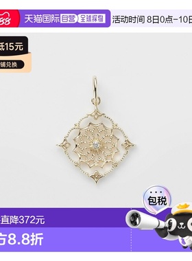 日本直邮日潮 agete 阿卡朵K10钻石吊坠黄色 均码