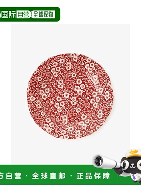 日本直邮日潮 AfternoonTea红色印花21.5cm盘/Burleigh HB24红色
