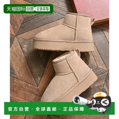 1h可退 日本直邮Honeys女士厚底仿羊羔毛短靴 宽松保暖舒适 23513