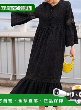 日本直邮RANAN 棉蕾丝刺绣连衣裙 [R05096EW10718]