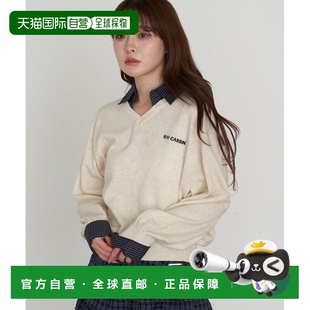 羊毛混纺V领刺绣针织衫 1h可退 女装 Cassin 可拆卸 日本直邮Ray