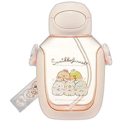 【日本直邮】Skater儿童水壶付吸管530ml角落生物零食屋PDSH6DX-A