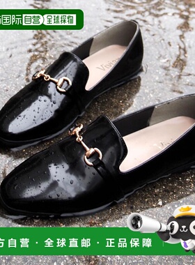 日本直邮VIVIAN 方头雨鞋饰有马衔扣（黑色）女鞋乐福鞋单鞋