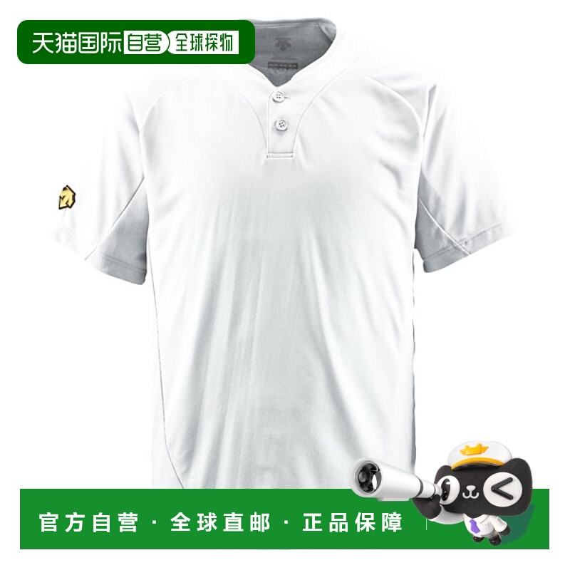 日本直邮Descente 运动T恤2纽扣日版男女通用DB201-SWHT新款