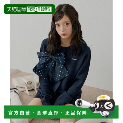 日本直邮Chico女士修身针织开衫 胸前可拆卸蝴蝶结设计  CHZ10612