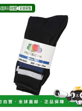 日本直邮Fruit of the Loom 男士黑色T恤 [XXXX]袜子