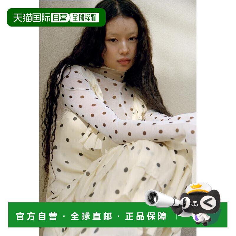 日本直邮Zara半透明 圆点印花针织上衣长袖