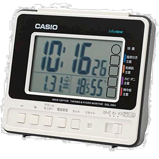 【日本直邮】CASIO闹钟无线电波白色数码日历DQL-250J-7J卡西欧