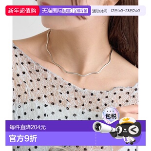 1h可退 日本直邮Lara&Heart 女士 波浪线条设计 个性短款项链 MYZ