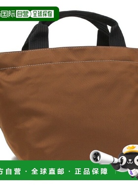 日本直邮Herve Chapelier 尼龙船形手提包中号棕色和米色女士Herv