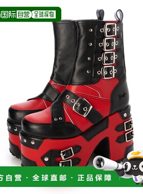 日本直邮YOSUKE 厚底钉饰靴子 [4460086 YO729BW020795] 黑色