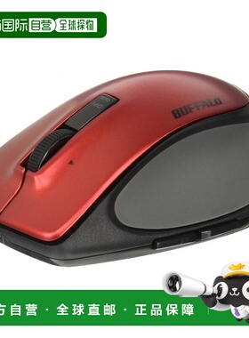 【日本直邮】Buffalo蓝牙蓝光LED优质适合鼠标小号红色的BSMBB505