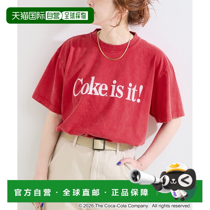 1h可退 日本直邮GOOD ROCK SPEED 女士 复古可口可乐联名T恤 红色