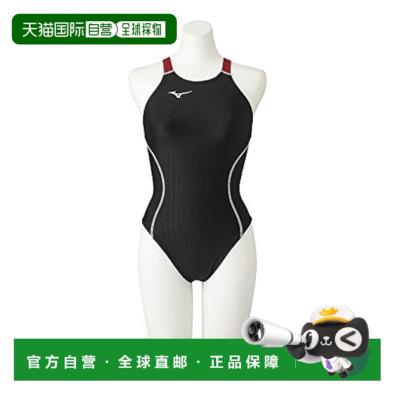 【日本直邮】Mizuno美津浓女式连体泳衣FINA认证XS红黑 N2MA1224