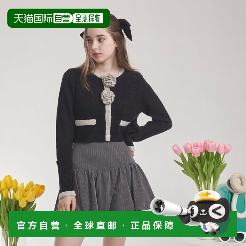 日本直邮jouetie 女装 针织开衫 可拆卸玫瑰装饰 082552800401