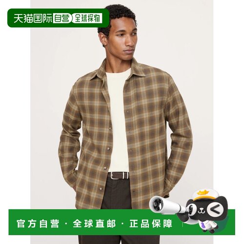 日本直邮BANANA REPUBLIC 男装 全棉轻量法兰绒衬衫 标准版型 906