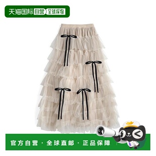 ru1288日系清楚系穿搭2025新款 层叠蝴蝶结蓬蓬裙 GRL 日潮