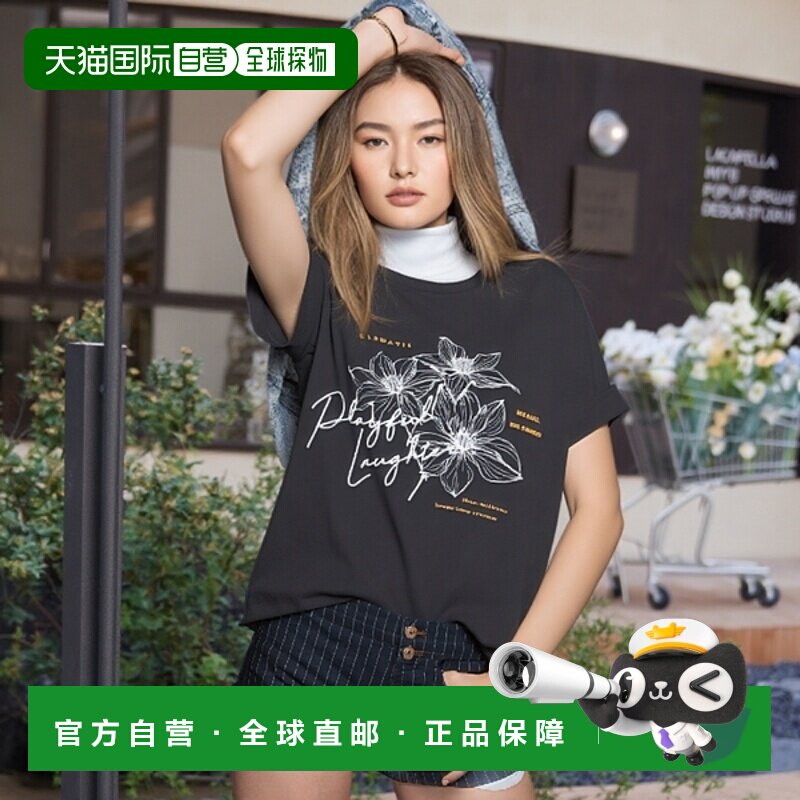 1h可退 SHIPS WOMEN * 可手洗 花印标志T恤