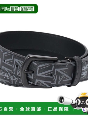 日本直邮Admiral GOLF 男士腰带 联合杰克标志印花 ADMB5BV3-BLK