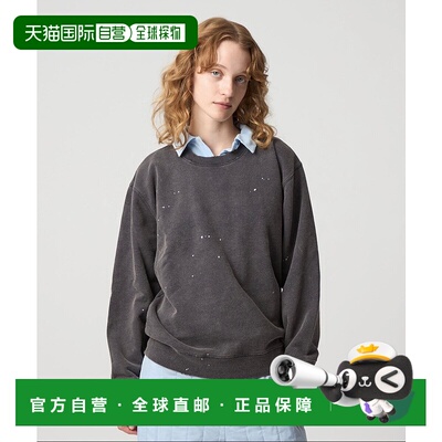 1h可退 日本直邮6(ROKU) 女装 宽松做旧涂鸦连帽卫衣 86126000001