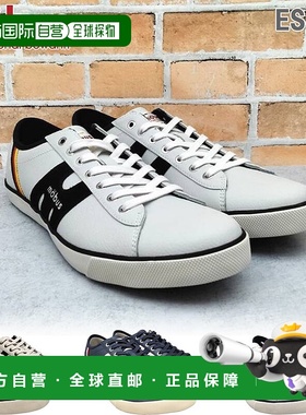 日本直邮Mobus 男士女士 ESSEN 运动鞋低帮真皮休闲经典米色 mobu