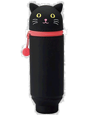 【日本直邮】Lihit Lab 立式笔筒 PuniLabo 黑猫 A7712-3