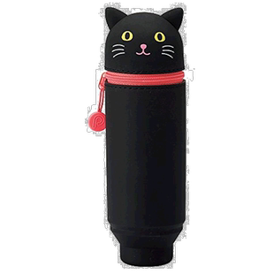 【日本直邮】Lihit Lab 立式笔筒 PuniLabo 黑猫 A7712-3