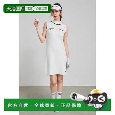 日本直邮Rienda 闪亮粗花呢圆领针织连衣裙 RI3465EW031609包臀裙