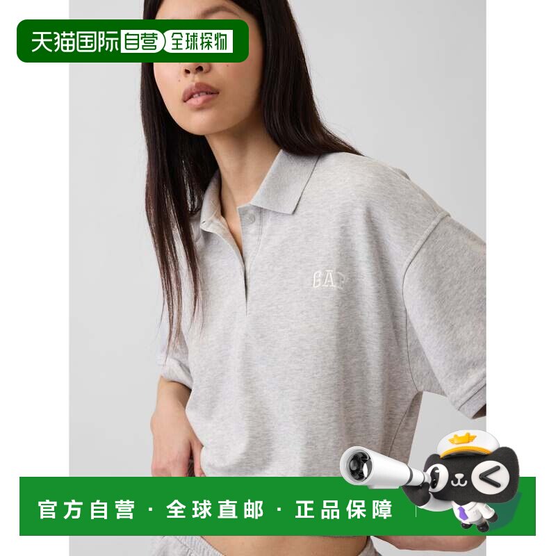 日本直邮GAP 复古软质法式毛圈布大号 GAP 标志短款 Polo 衫短袖图片
