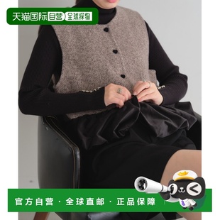 日本直邮deux 设计感短款 amour 裁切拼接粗花呢背心 女装 1h可退