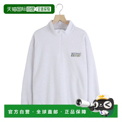 1h可退 日本直邮Setinn 男士季节性刺绣图案半拉链卫衣 25S015