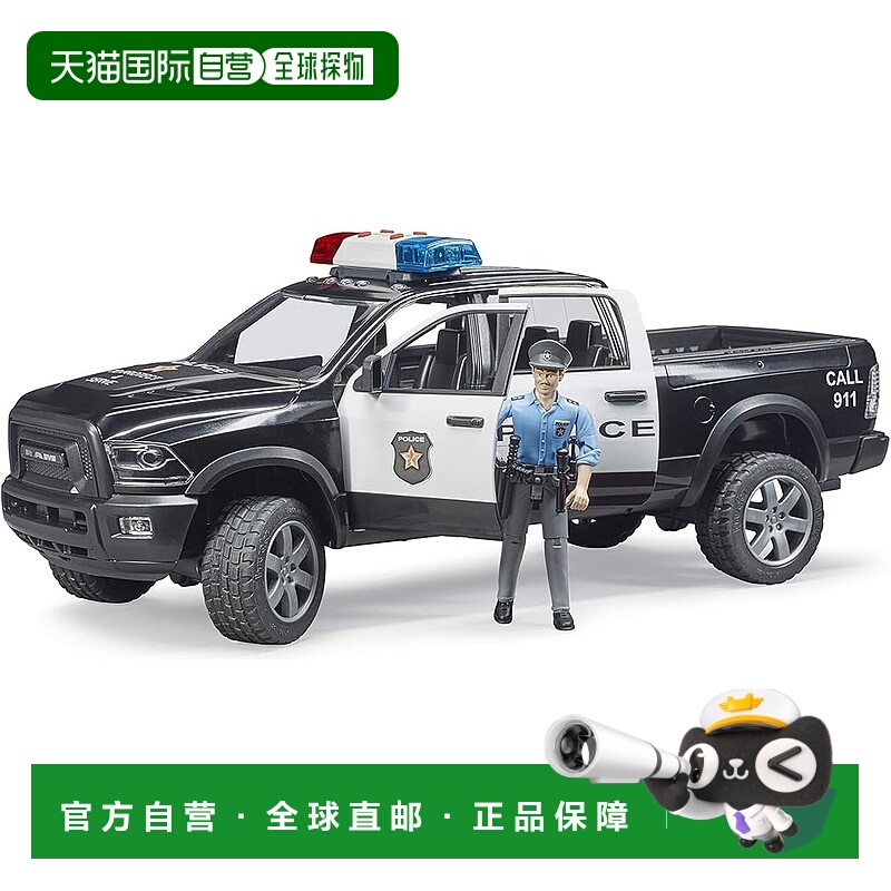 【日本直邮】Bruder玩具 RAM Power Wagon 警车（带人偶）BR02505